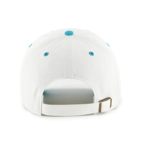 Miami Marlins Cooperstown Collection '47 Brand Double Header Diamond Clean Up Adjustable Hat - White