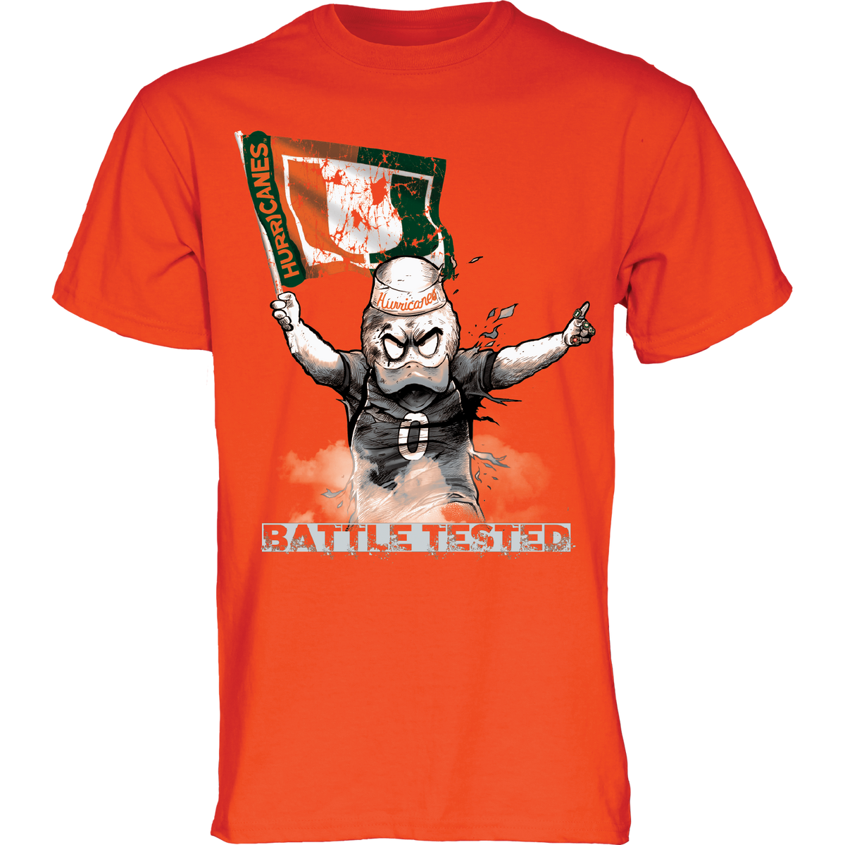 Miami Hurricanes Duh Nation Battle Tested T-Shirt - Orange