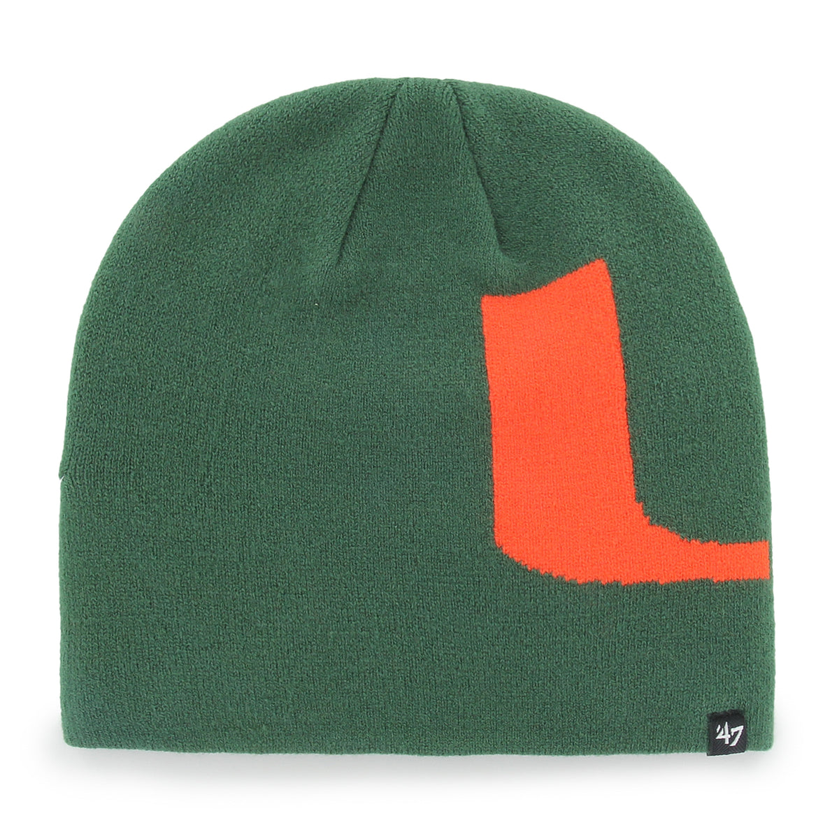 Miami Hurricanes 47 Brand Outsize Beanie - Green