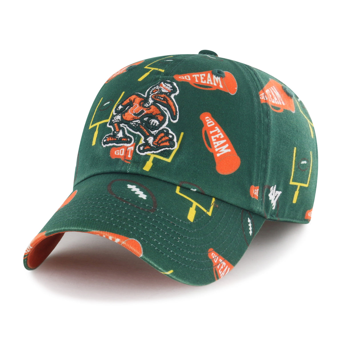 Miami Hurricanes Youth 47 Brand Stomping Ground Clean Up Hat - Green
