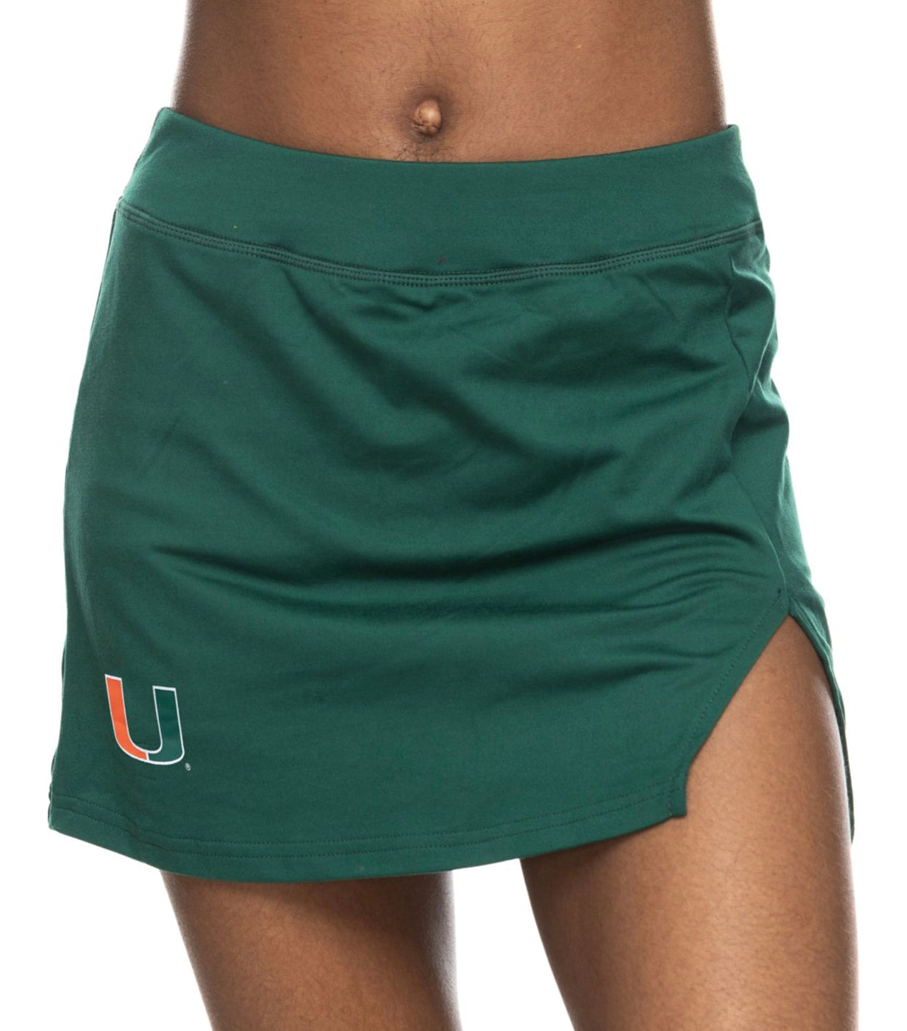 Miami Hurricanes ZooZatz Mini V-notch Skort - Green