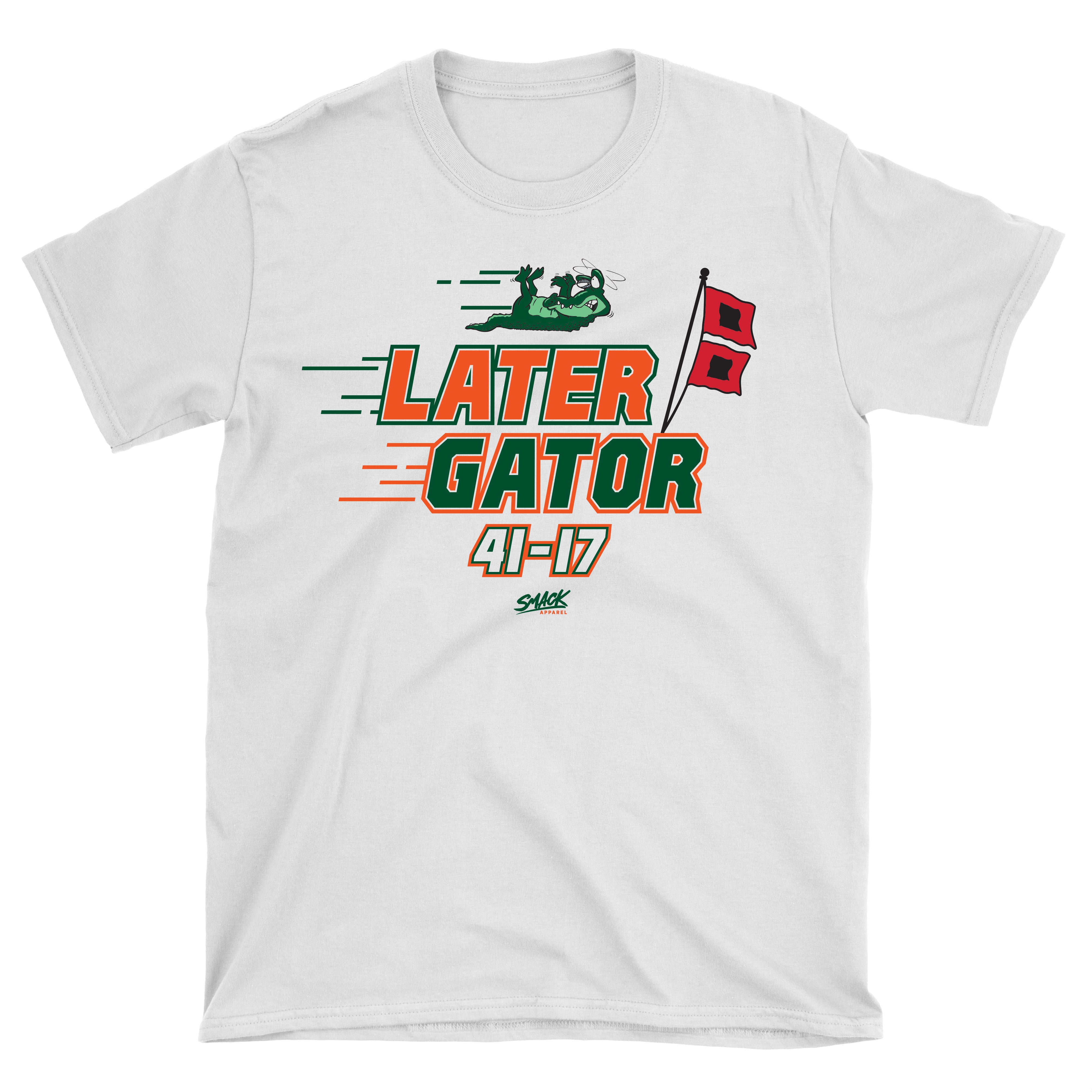 Later Gator T-Shirt by Smack Apparel - White