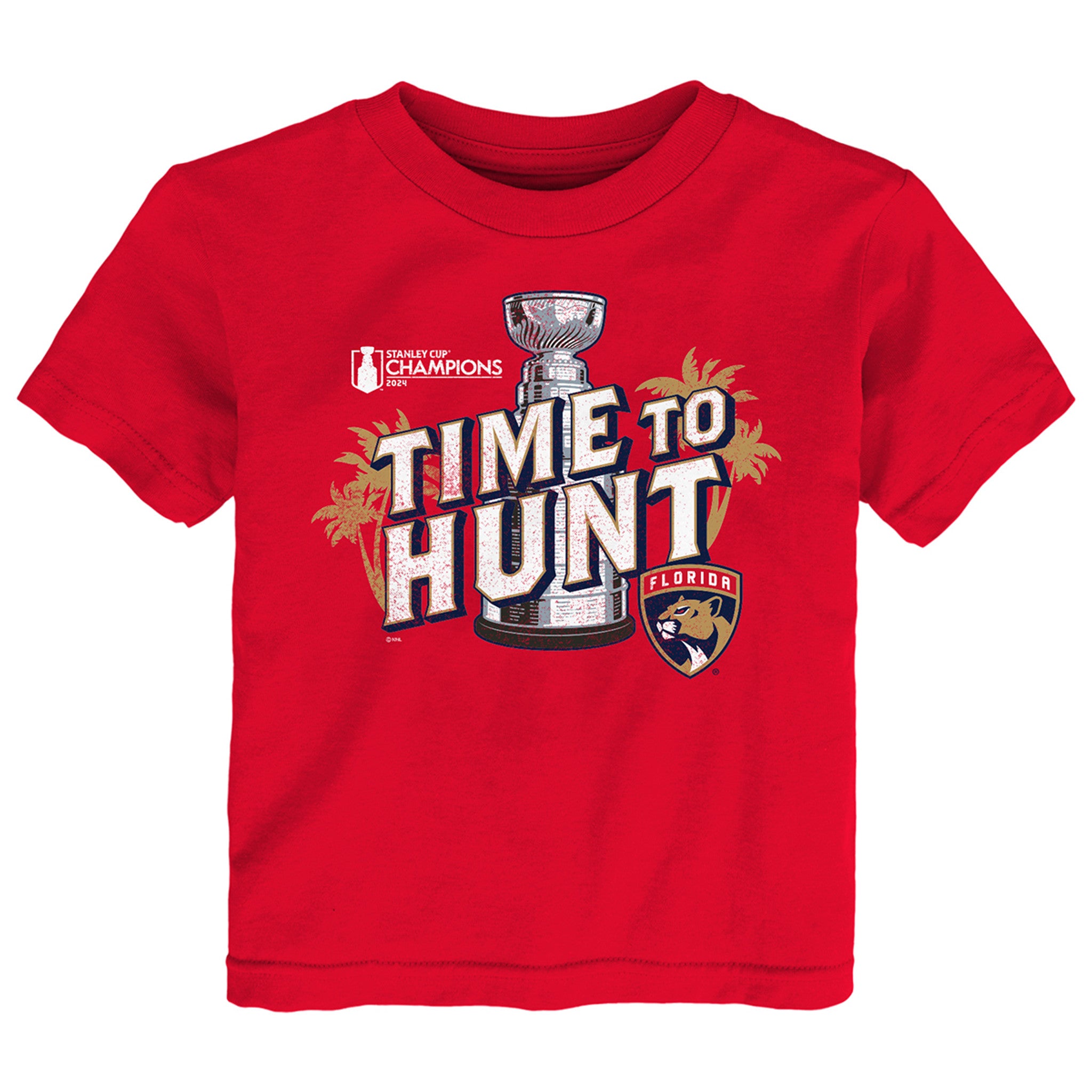 Florida Panthers NHL Toddler Stanley Cup Champs Time To Hunt T-Shirt - Red