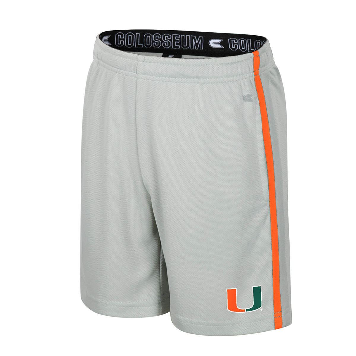 Miami Hurricanes Colosseum Youth Ice Hockey Shorts - Light Grey