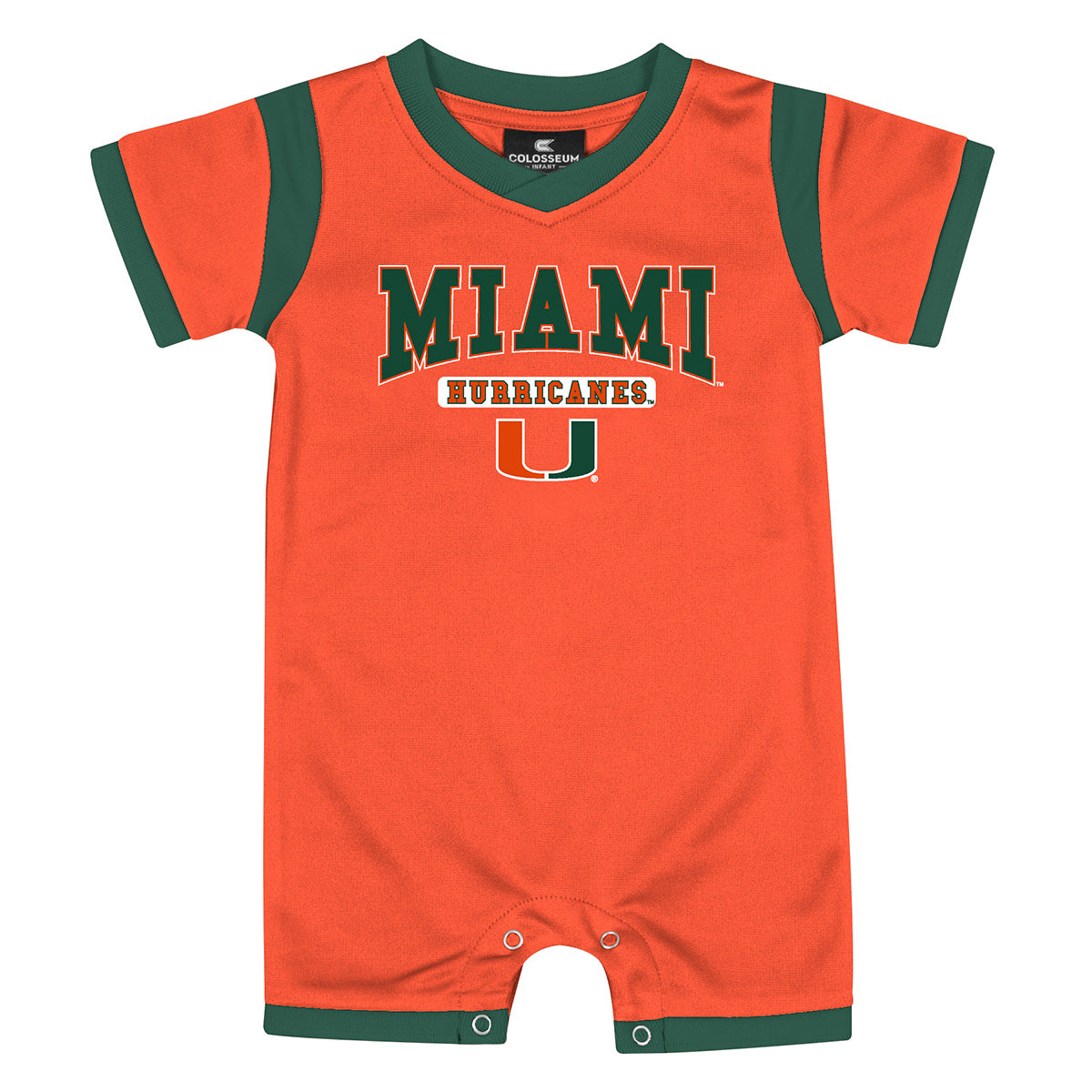 Miami Hurricanes Colosseum Infant Boys Arcade Romper - Orange