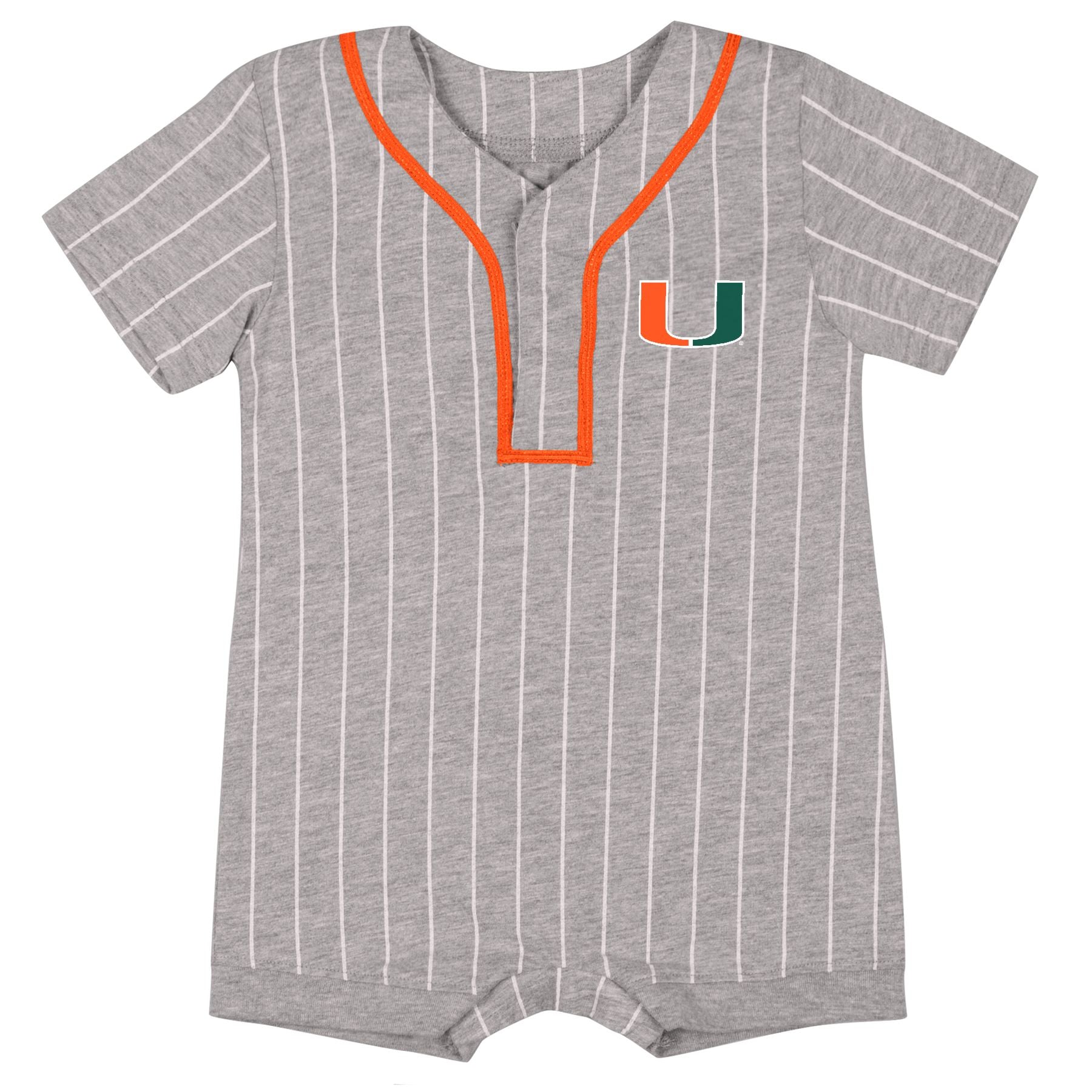 Miami Hurricanes Colosseum Infant Fire Hawks Romper - Grey