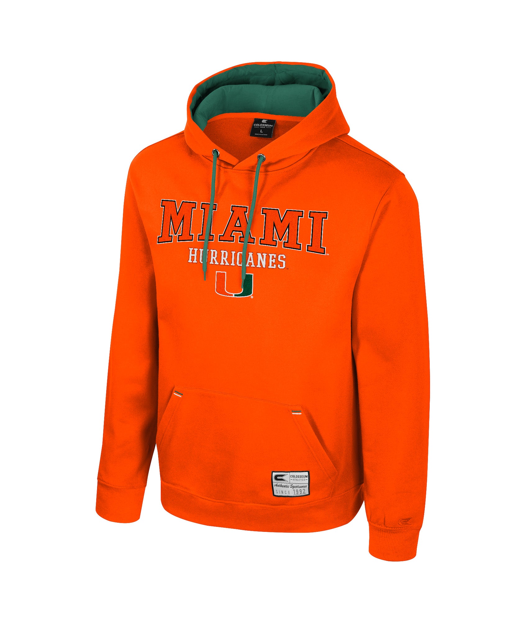 Miami Hurricanes Colosseum Primary Logo Charlie Hoodie - Orange