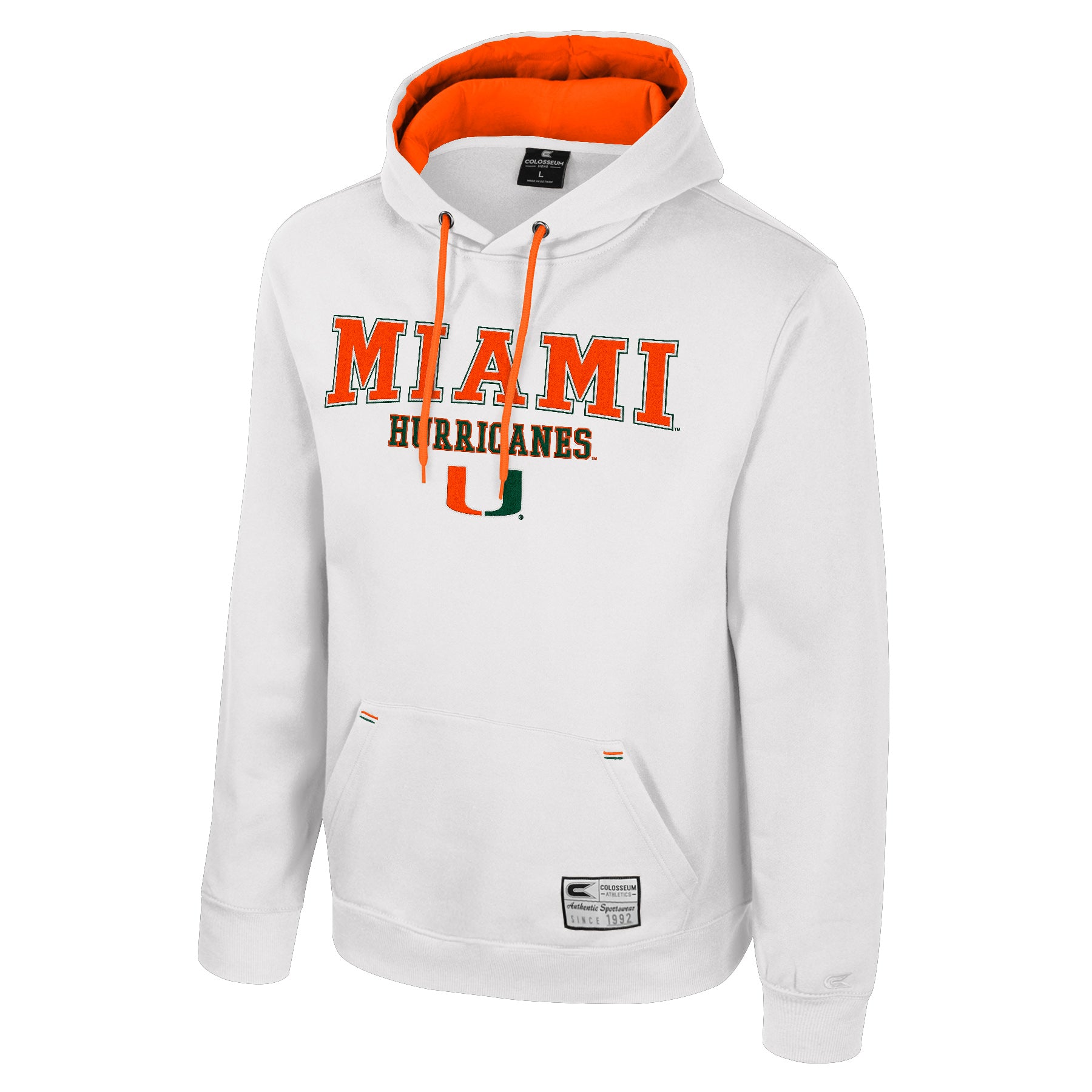 Miami Hurricanes Colosseum Primary Charlie Hoodie - White
