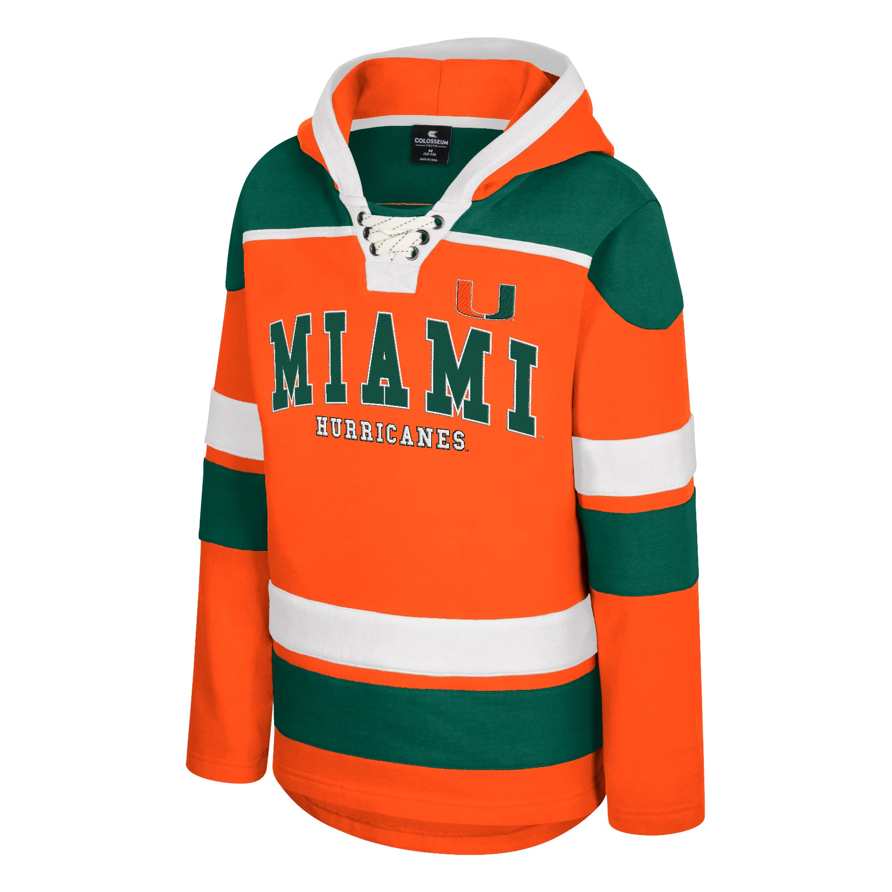 Miami Hurricanes Colosseum Youth Rivalry Hockey Hoodie - Orange