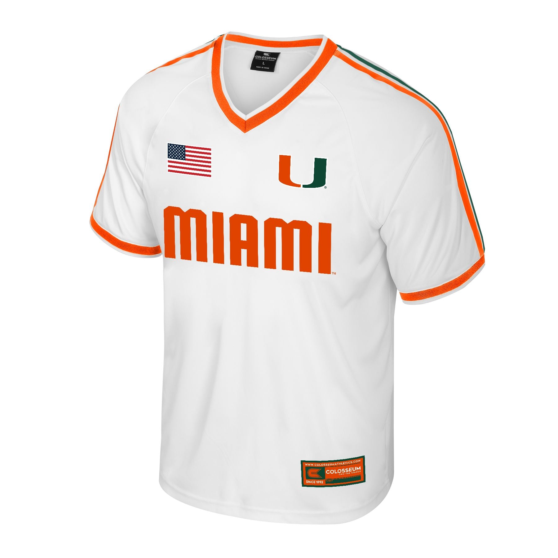 Miami Hurricanes Colosseum Ncaa Soccer Jersey - White