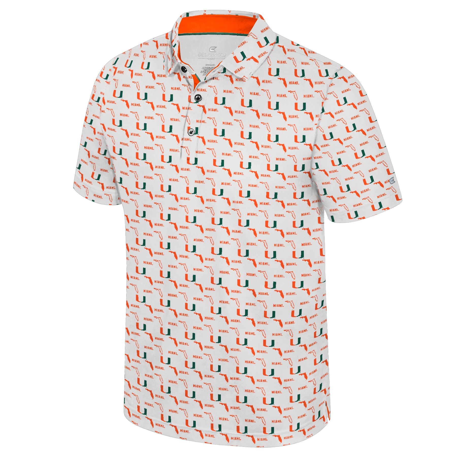 Miami Hurricanes Colosseum Sublimated Truthsayer Polo - White