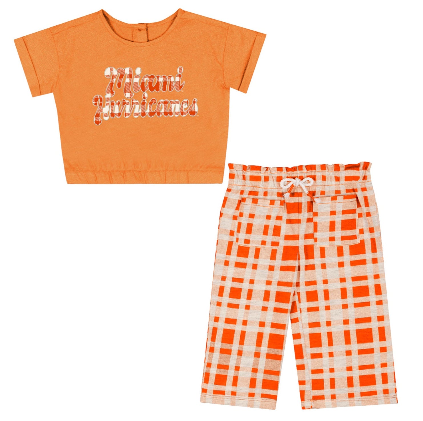Miami Hurricanes Colosseum Infant Sky Castle T-Shirt and Pant Set - Orange