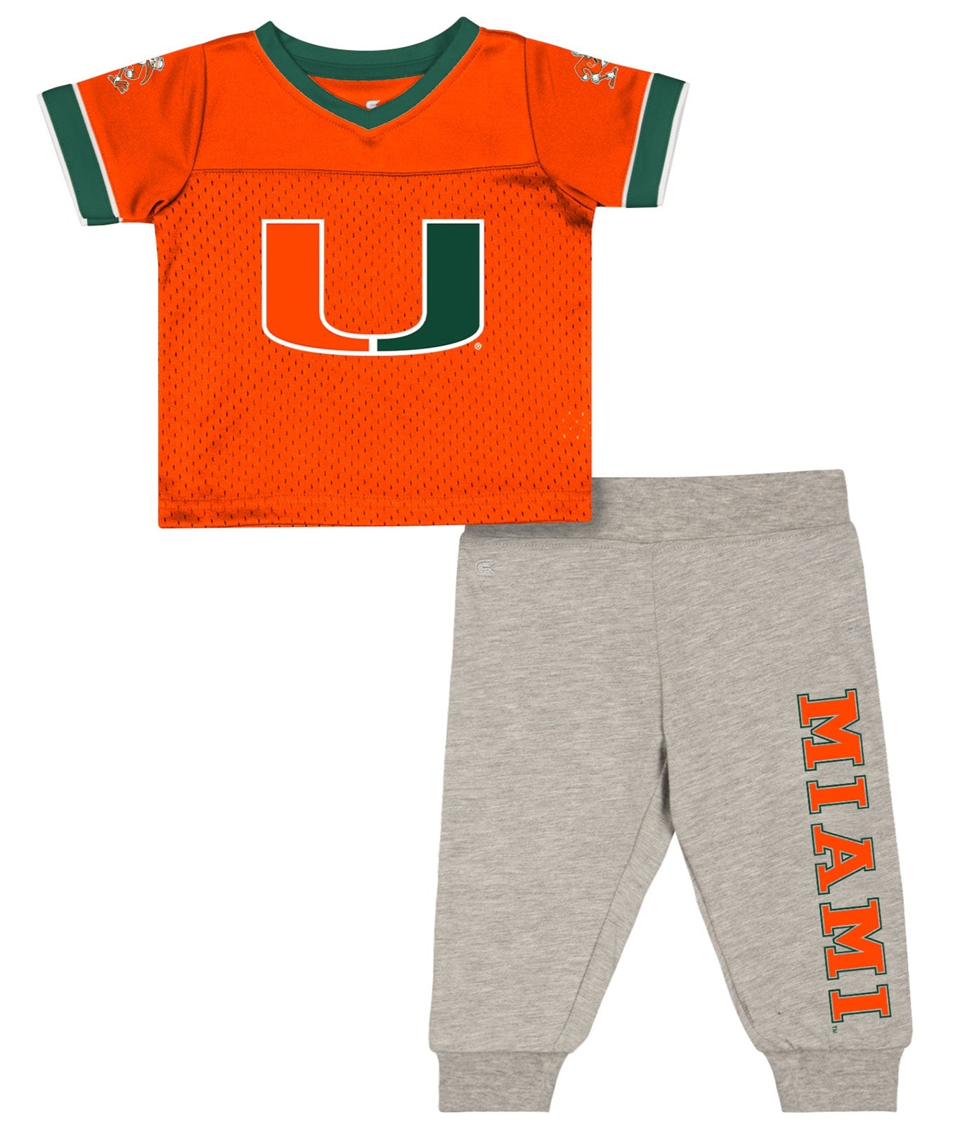 Miami Hurricanes Colosseum Infant Nothing But The Hits Football Set - Orange/Grey