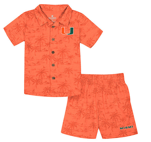 Miami Hurricanes Colosseum Toddler Bloofy Camp Set - Orange