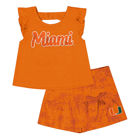 Miami Hurricanes Colosseum Toddler Joy Palm Set - Orange