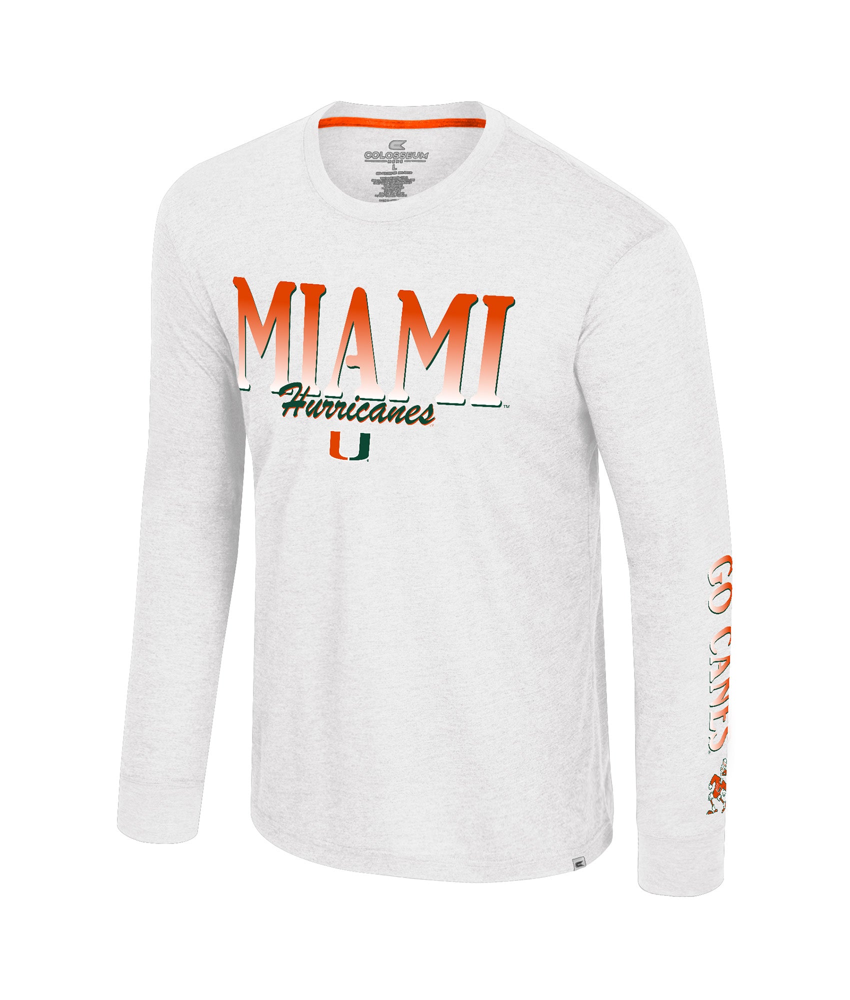 Miami Hurricanes Colosseum Frank L/S T-Shirt - White