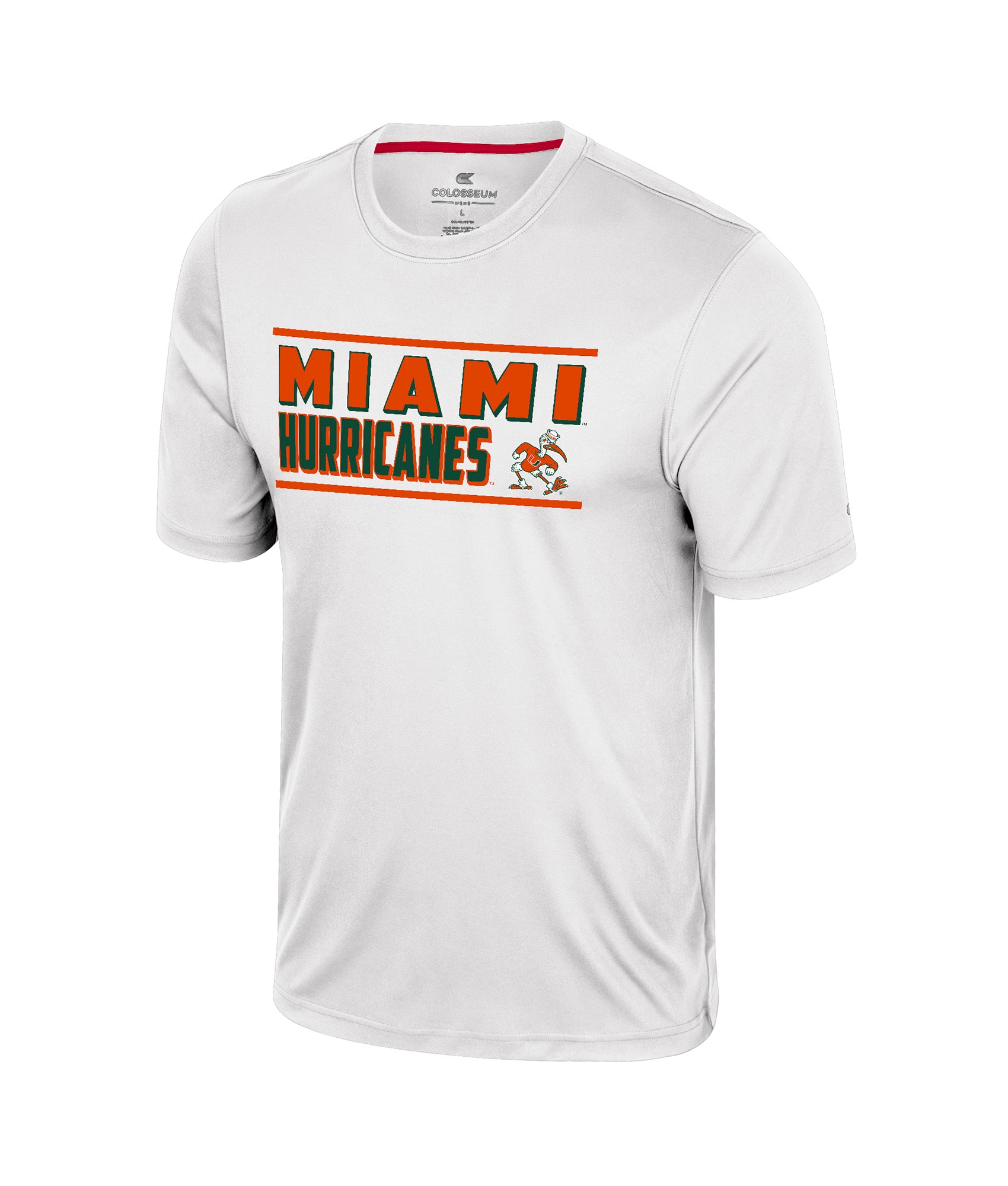 Miami Hurricanes Colosseum Bird Law T-Shirt - White