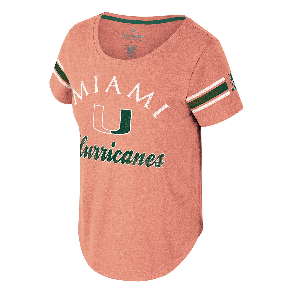 Miami Hurricanes Colosseum Women's Lovemore Faded Scoop Neck T-Shirt - Orange