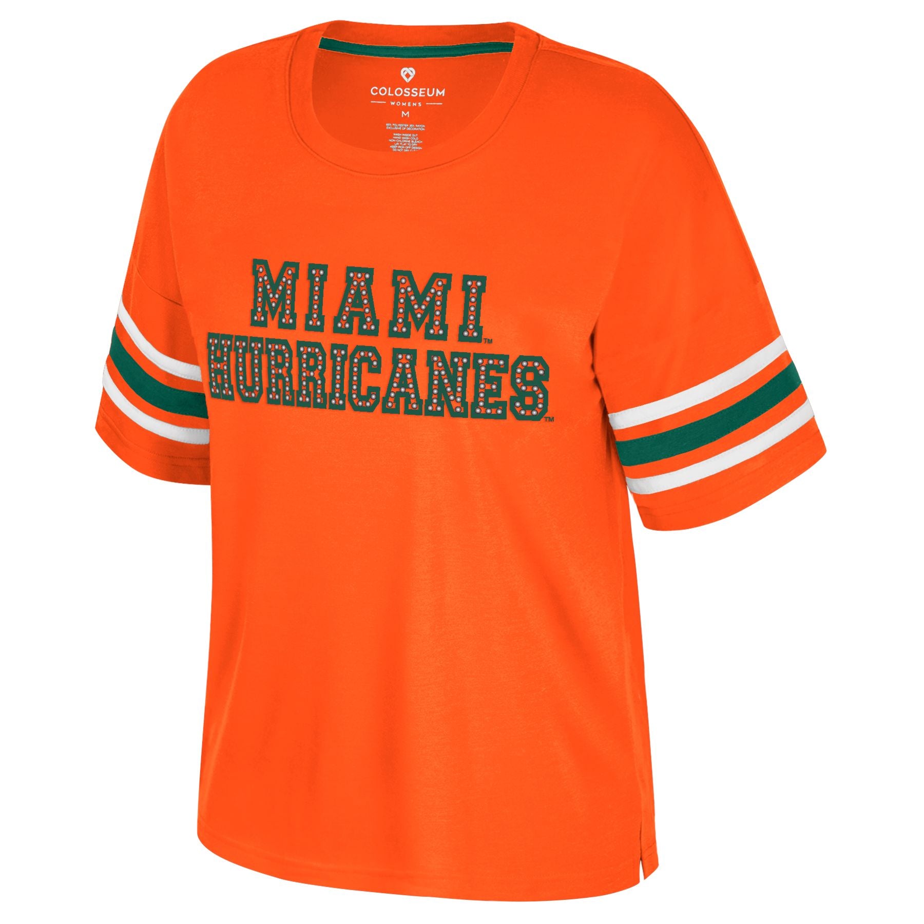 Miami Hurricanes Colosseum Tina Studded T-Shirt - Orange