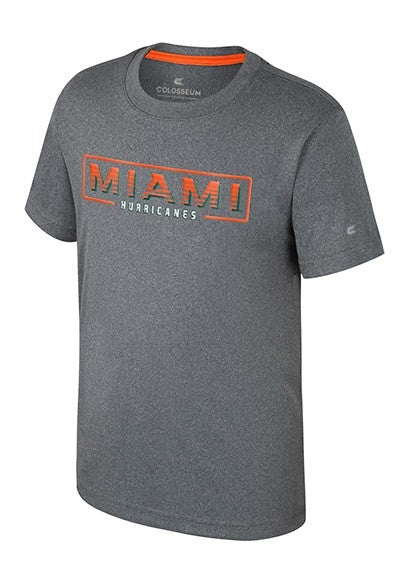 Miami Hurricanes Colosseum Youth Arcade Heathered T-Shirt - Charcoal