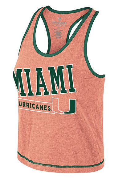 Miami Hurricanes Colosseum Women's Lovemore Racerback Tank - Orange
