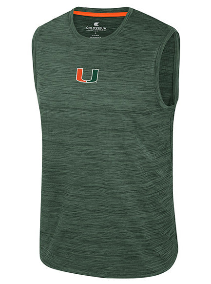 Miami Hurricanes Colosseum Stilgar Sleeveless T-Shirt - Heather Green