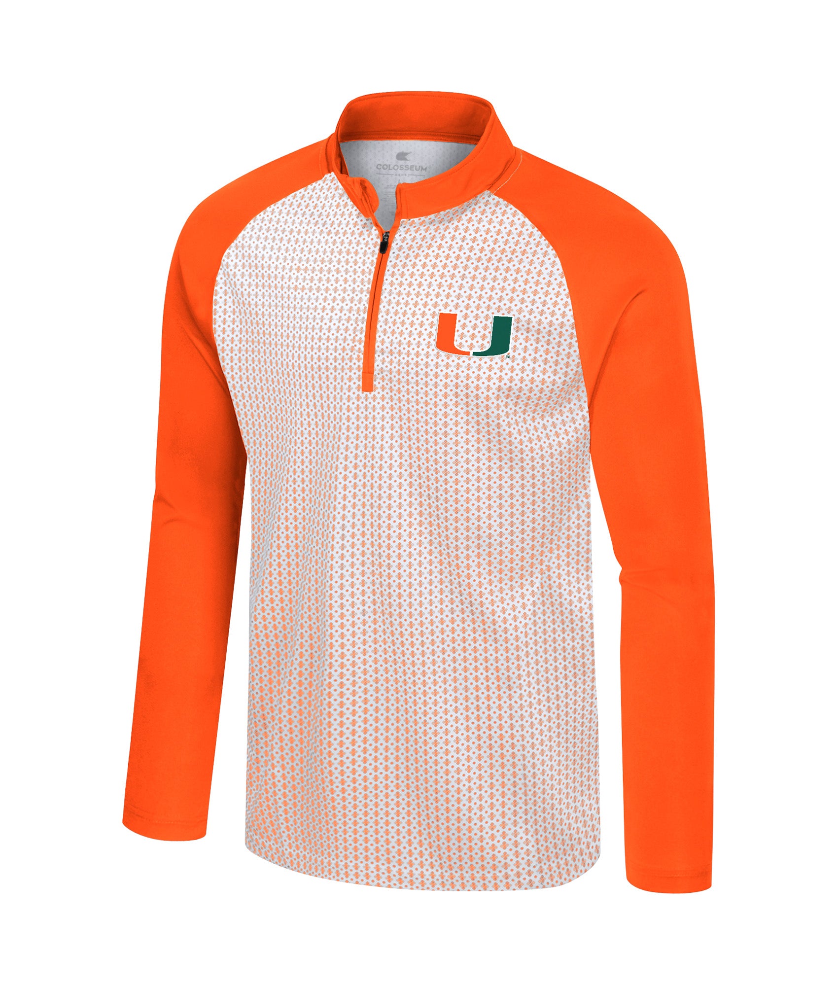 Miami Hurricanes Colosseum Reynolds 1/4 Zip Windshirt - Orange/White