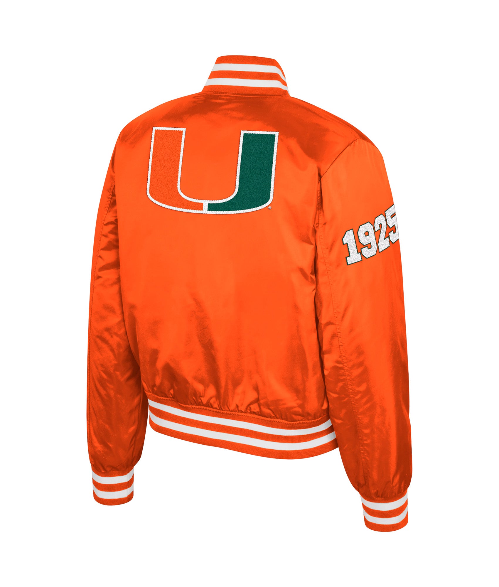 Miami Hurricanes Colosseum Womens Baguettes Bomber Jacket - Orange
