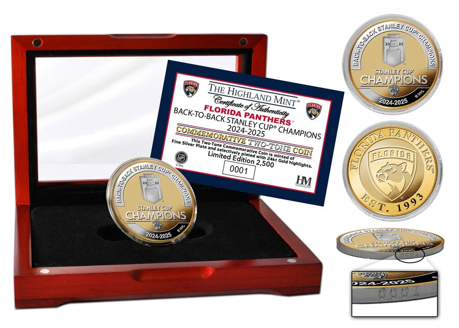 Florida Panthers 2025 Stanley Cup Champions 2-Tone Coin