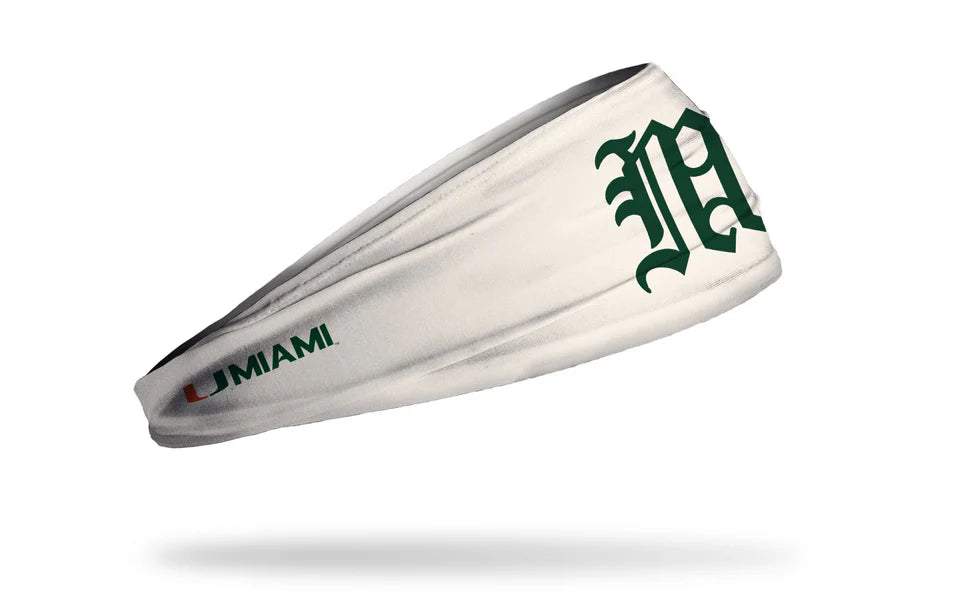 Miami Hurricanes Headband Old English M - Cream