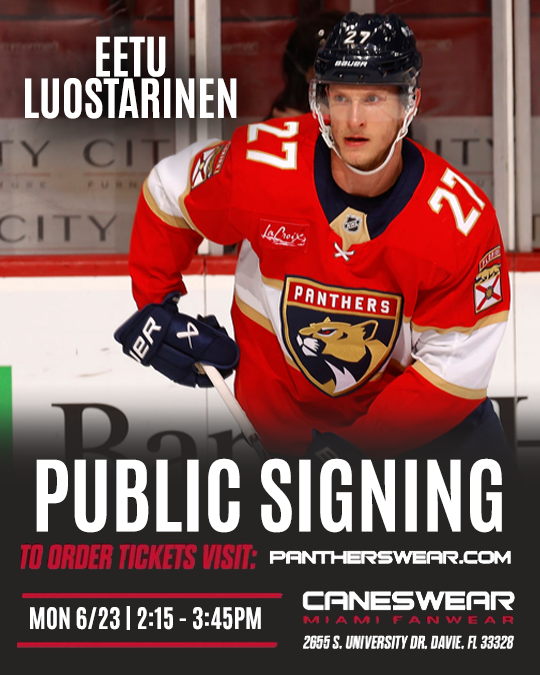 Eetu Luostarinen Florida Panthers Public Signing