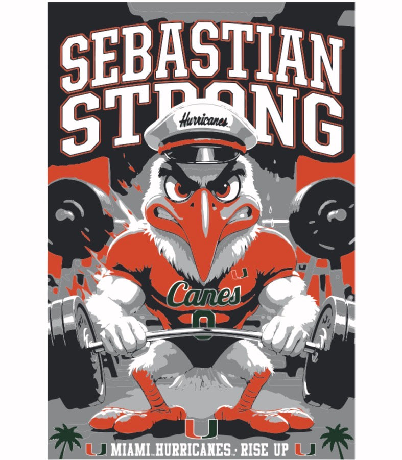 Miami Hurricanes Sebastian Strong T-Shirt - White
