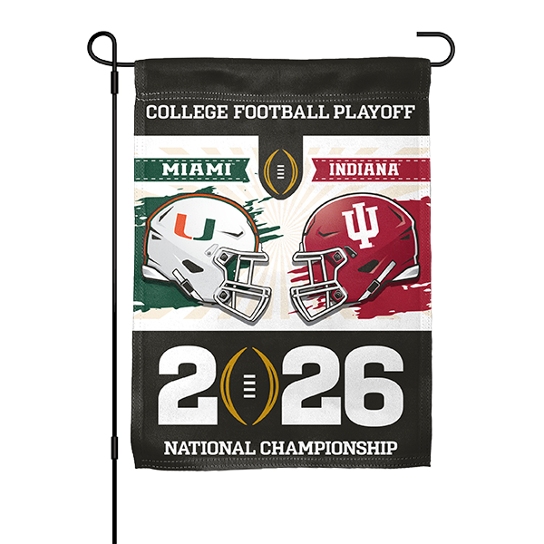 Miami Hurricanes vs Indiana Hoosiers CFP National Championship Garden Flag