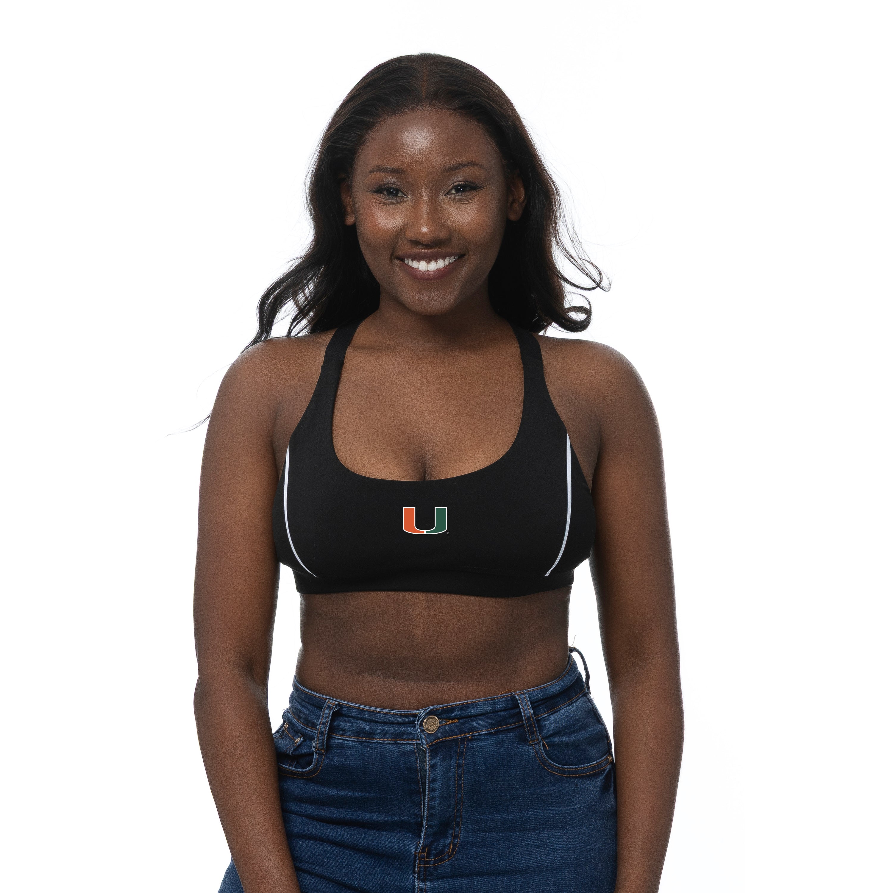 Miami Hurricanes zoozatz U Blitz Bra - Black