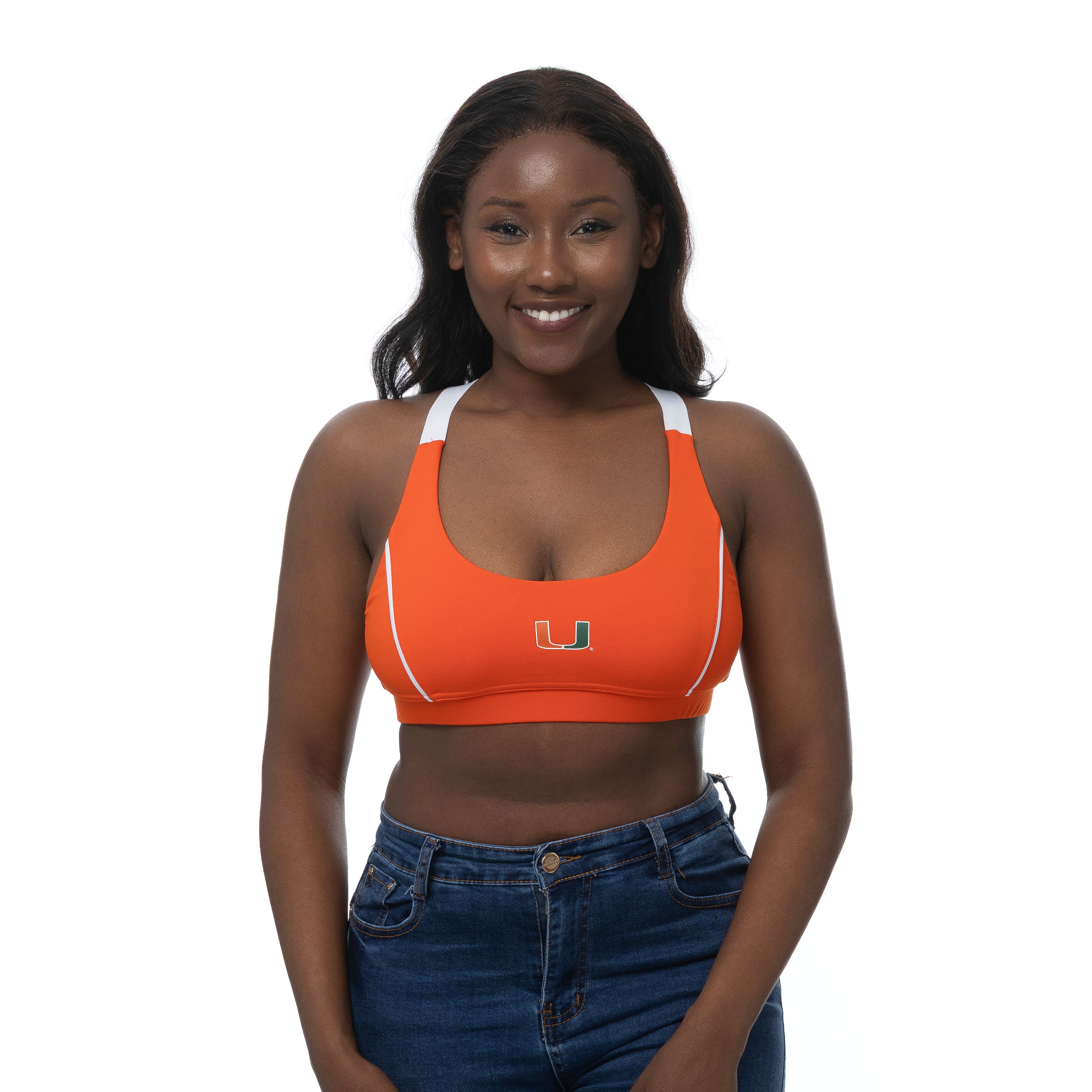 Miami Hurricanes zoozatz U Blitz Bra - Orange