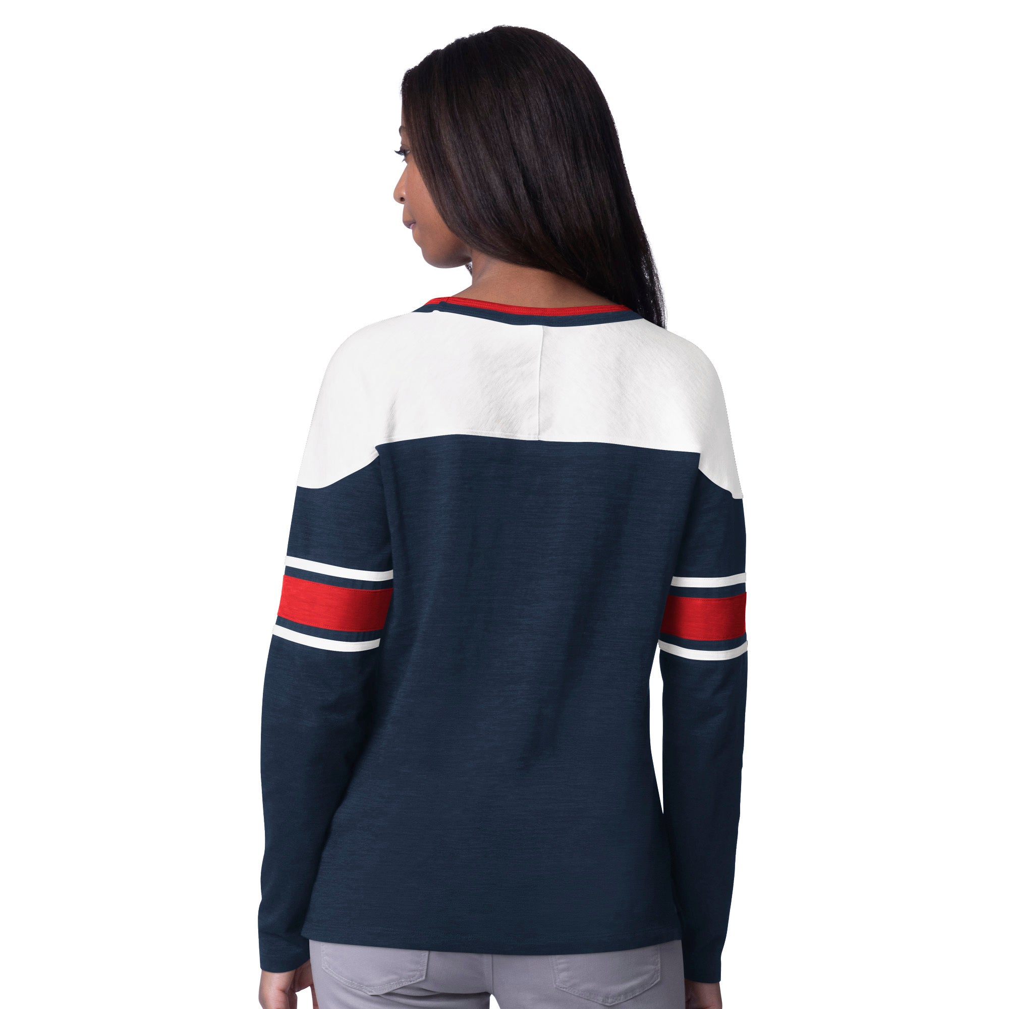 Florida Panthers Glll Women's L/S V-Neck T-Shirt - Navy / White / Red