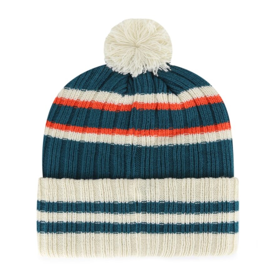 Miami Dolphins 47 Brand Legacy Tailgate No Huddle Cuffed Beanie - Aqua/Cream