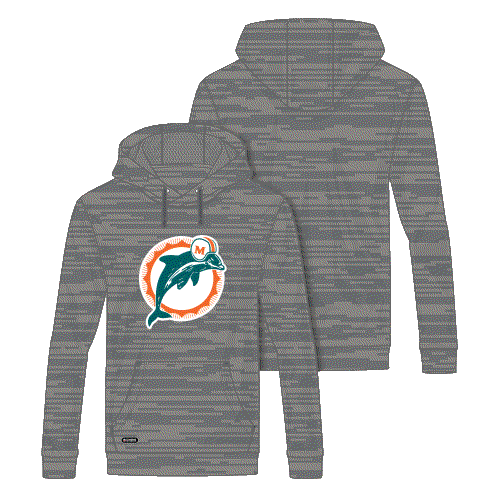 Miami Dolphins NFL Combine Retro Position One Hoodie - Heather Grey
