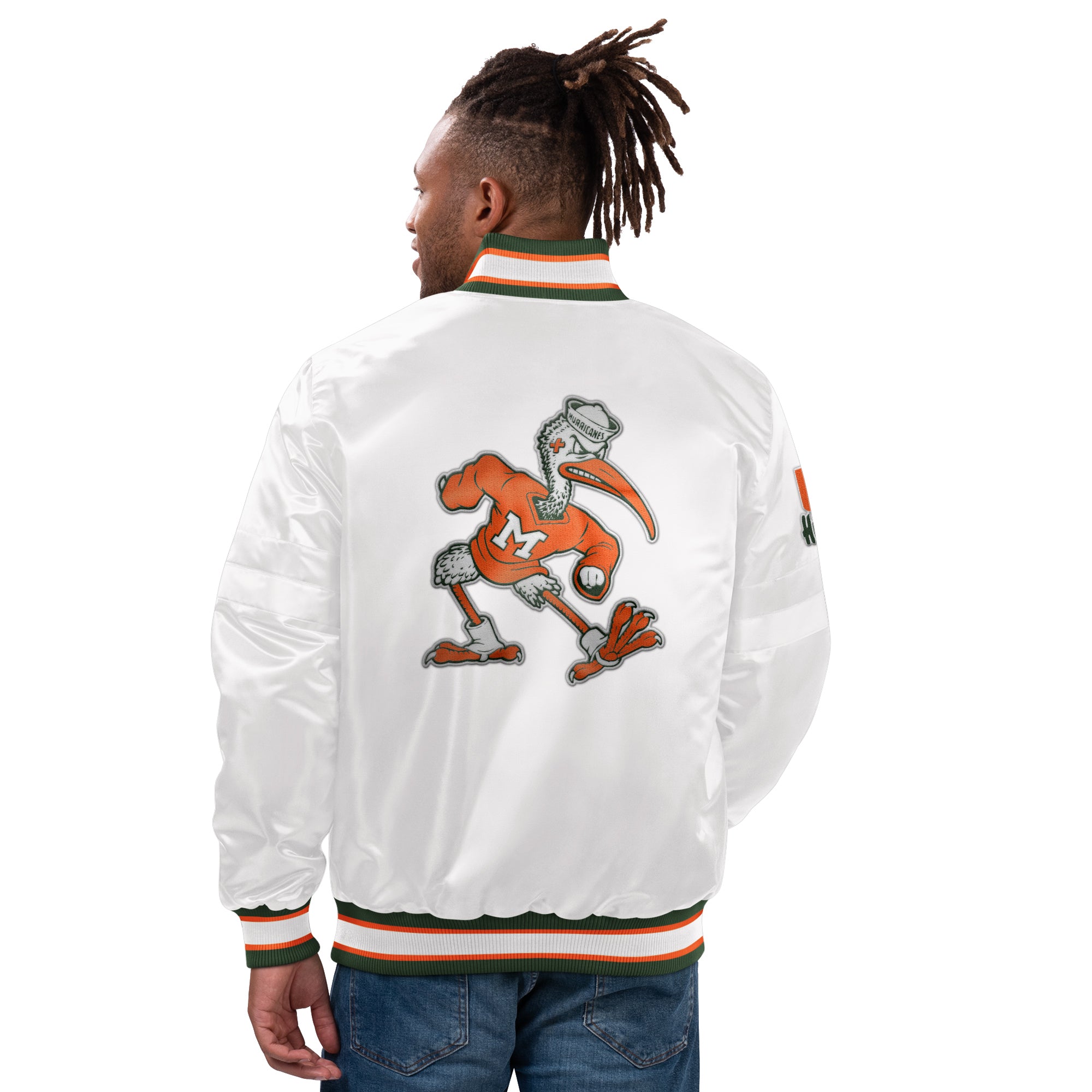 Miami Hurricanes Classic Vintage Starter Jacket- White