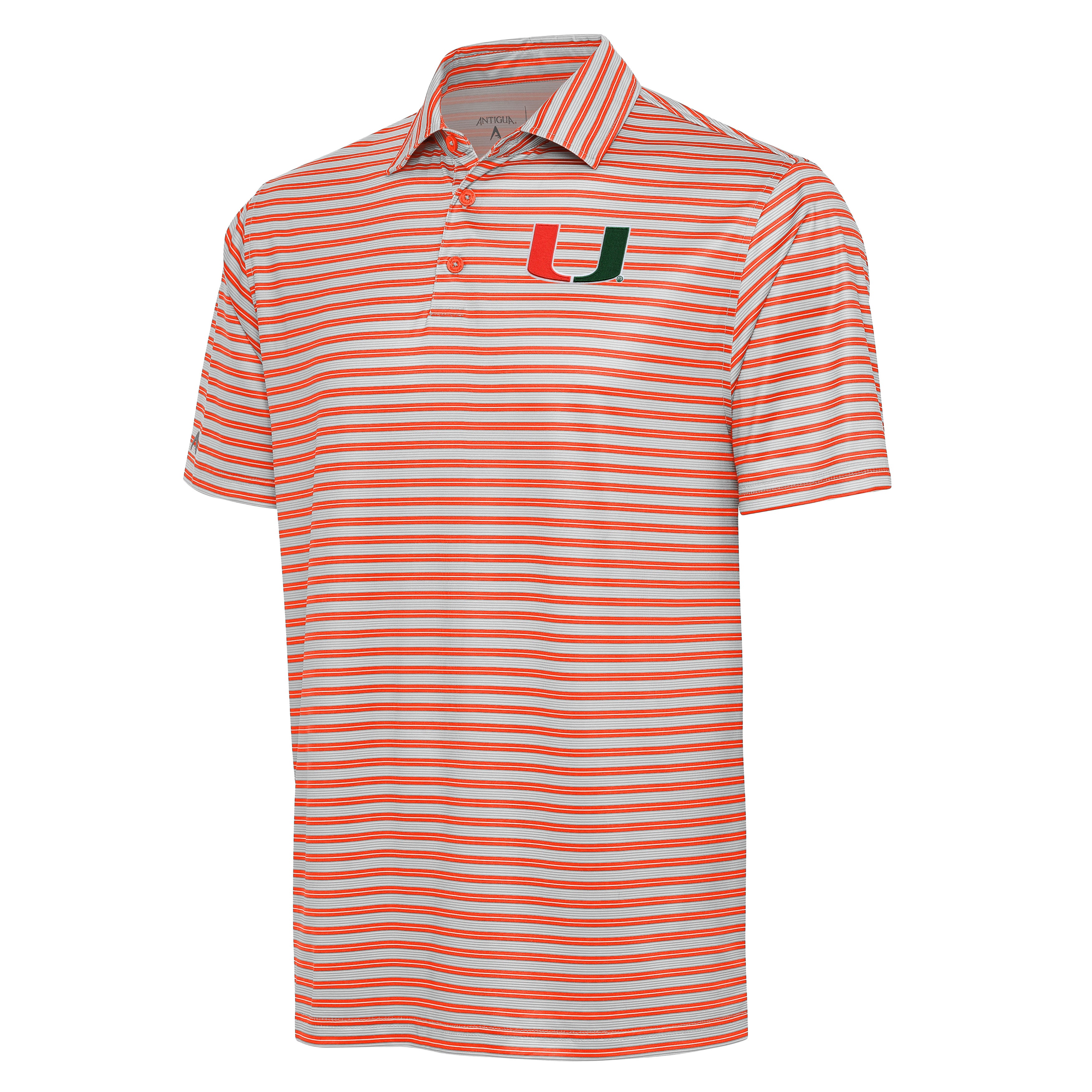 Miami Hurricanes Antigua Turn Polo U Logo - Orange