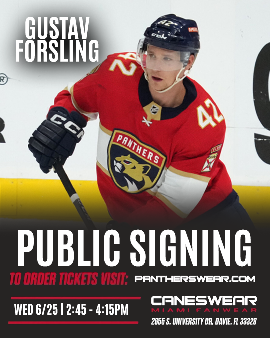 Gustav Forsling Florida Panthers Public Signing