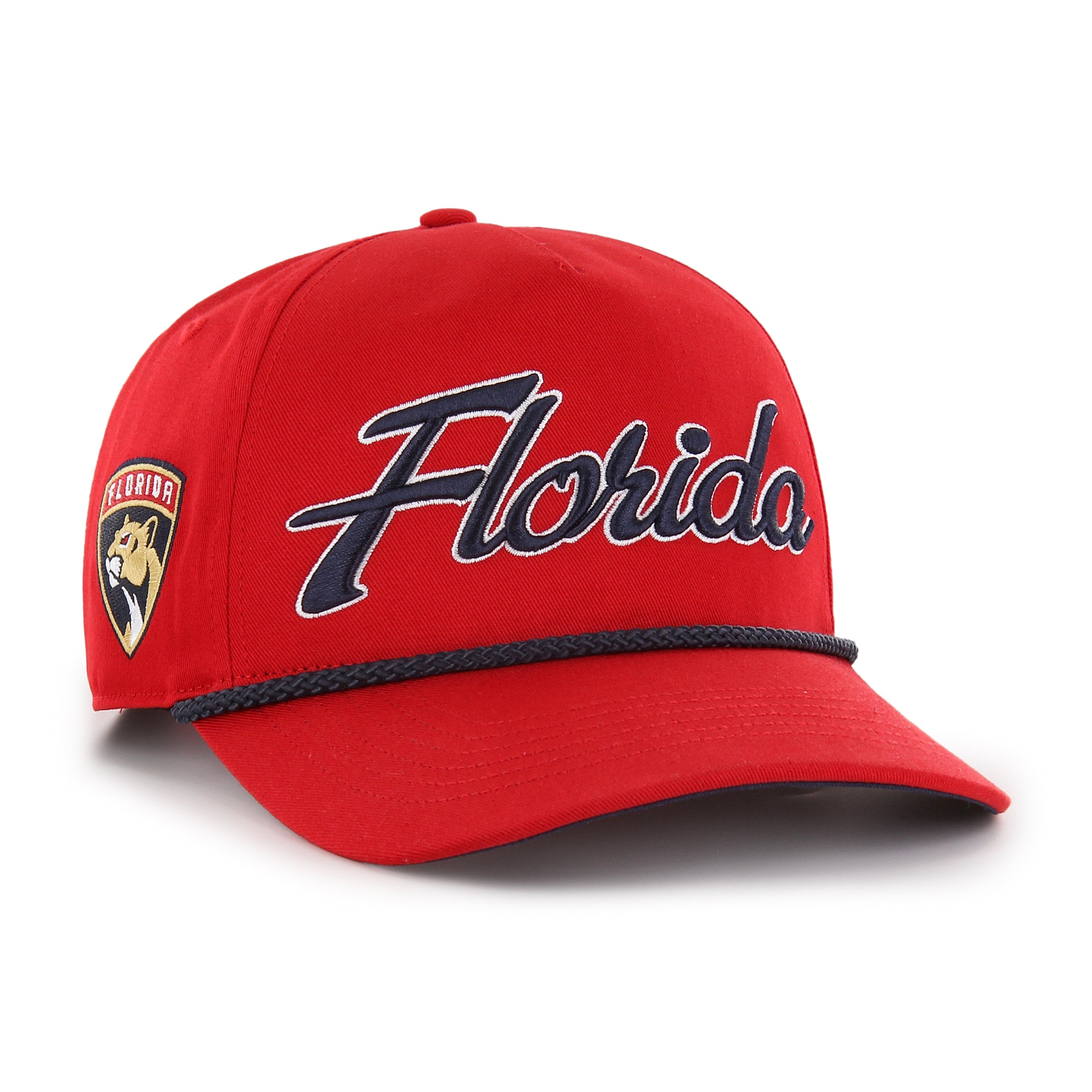 Florida Panthers 47 Brand Overhand Rope Hitch Adjustable Hat - Red