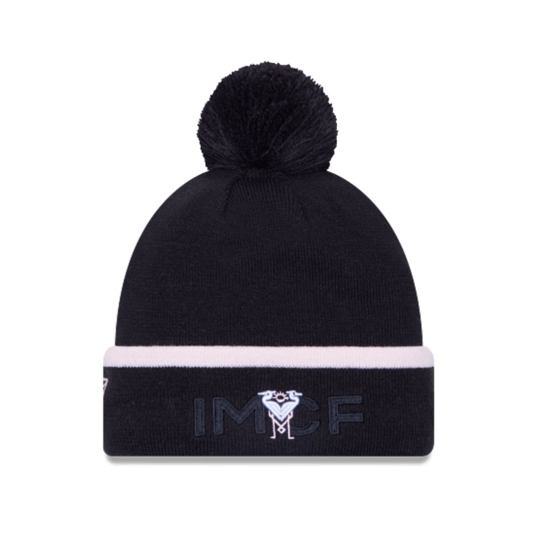 Inter Miami CF New Era MLSKO Cuffed Pom Knit Beanie - Black