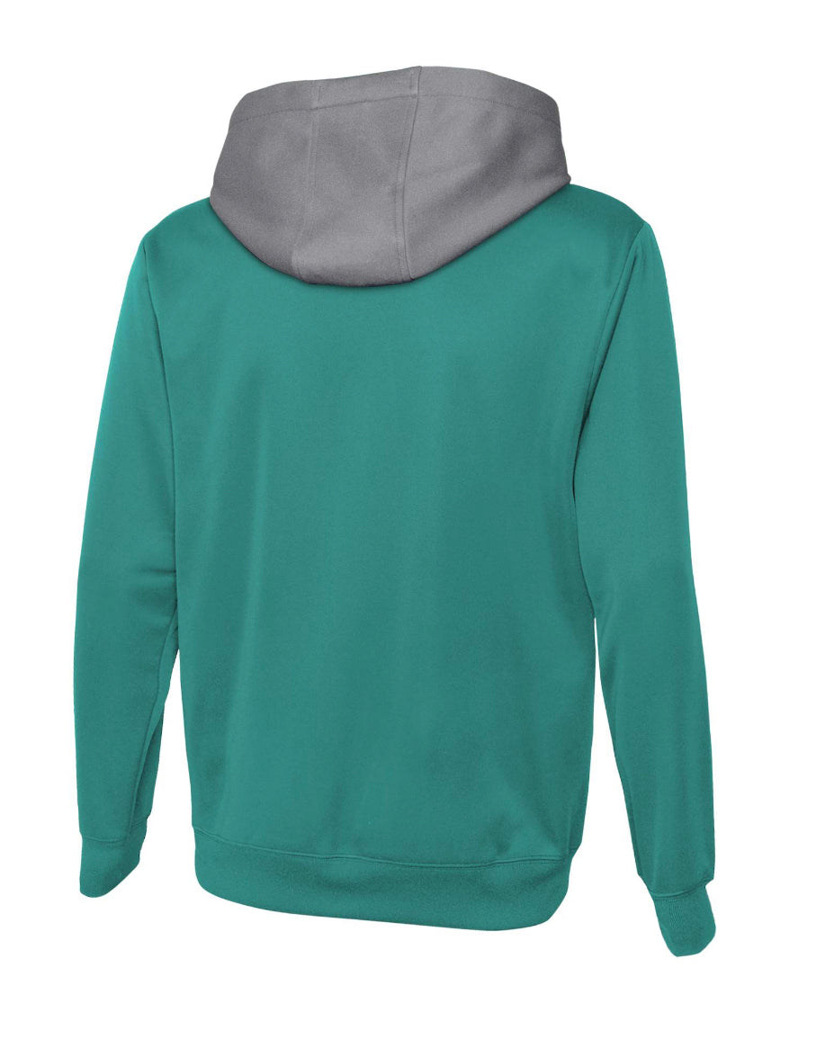Miami Dolphins NFL Team Apparel Combine Training Full Zip Hoodie - Aqua / Grey