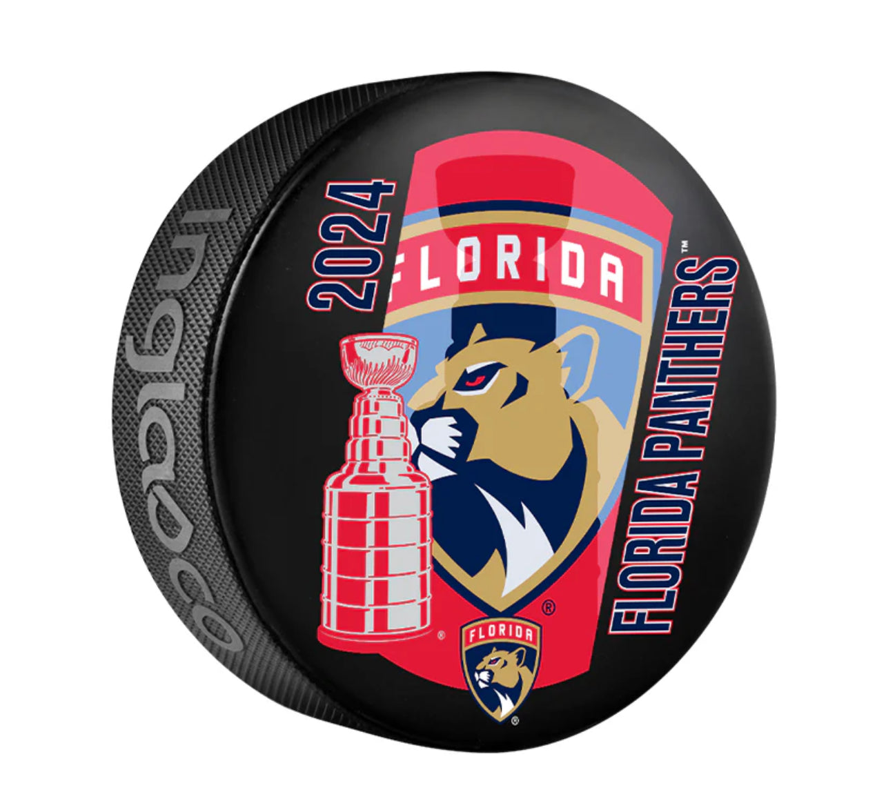 Florida Panthers 2024 Stanley Cup Champions Shadow Souvenir Collector Puck w/Case