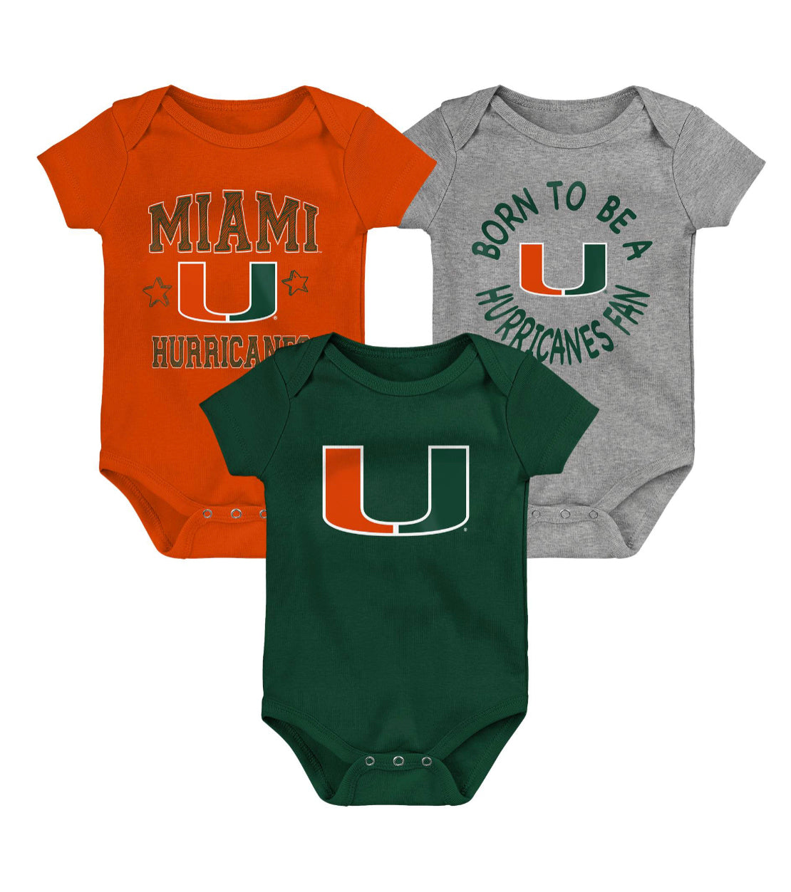 Miami Hurricanes Infant Born to Be Creeper set