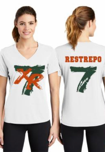 Xavier Restrepo XR7 Women’s V-Neck T-Shirt - White