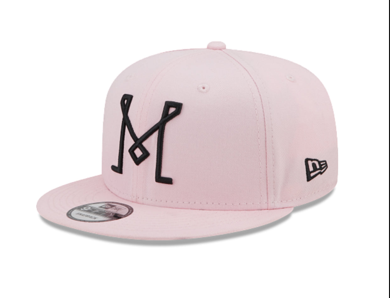 Inter Miami CF MLS New Era 9Fifty 'M' Adjustable Snapback Hat - Pink