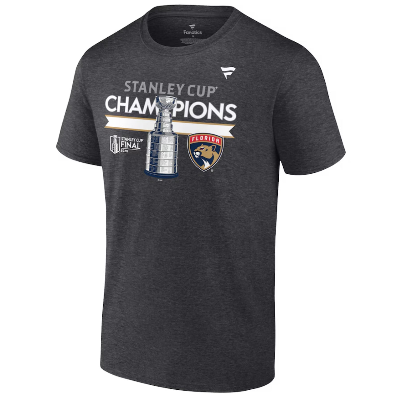 Florida Panthers Youth 2024 Stanley Cup Champions Locker Room T-Shirt - Grey