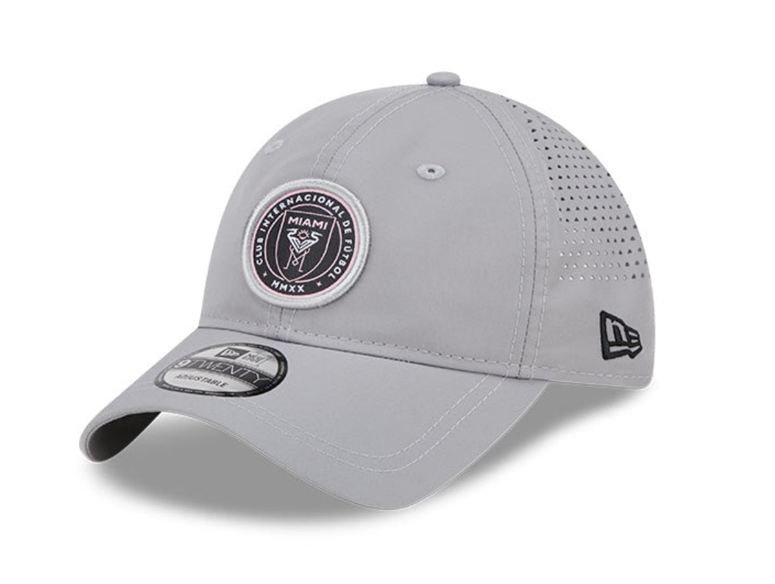 Inter Miami CF MLS New Era 9Twenty Active Perforated Adjustable Hat - Grey